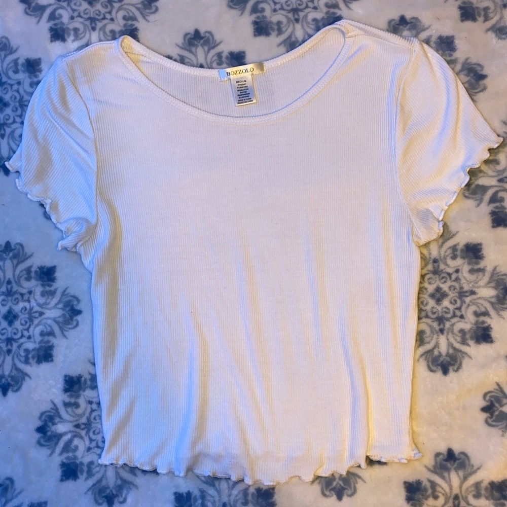 Bozzolo White Cropped Tee